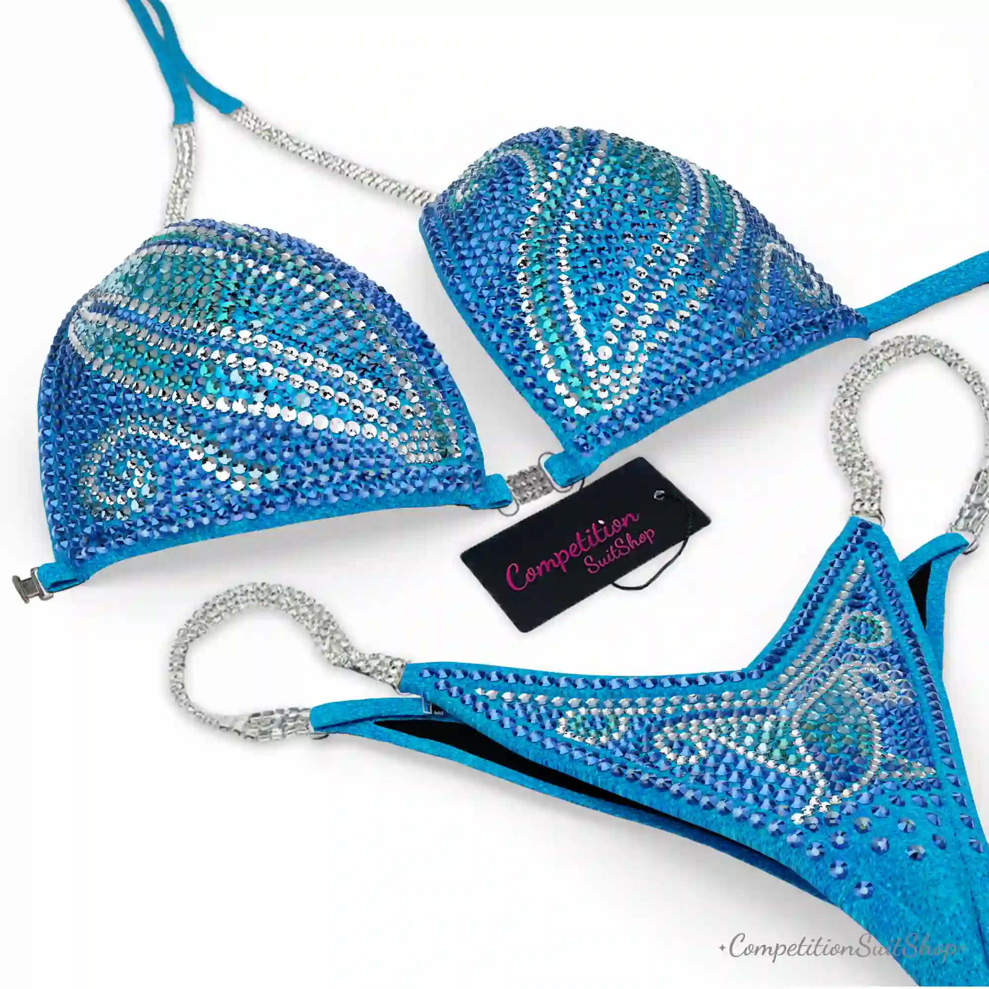 Tonal Blue Swirl Stage Bikini BM1035-5