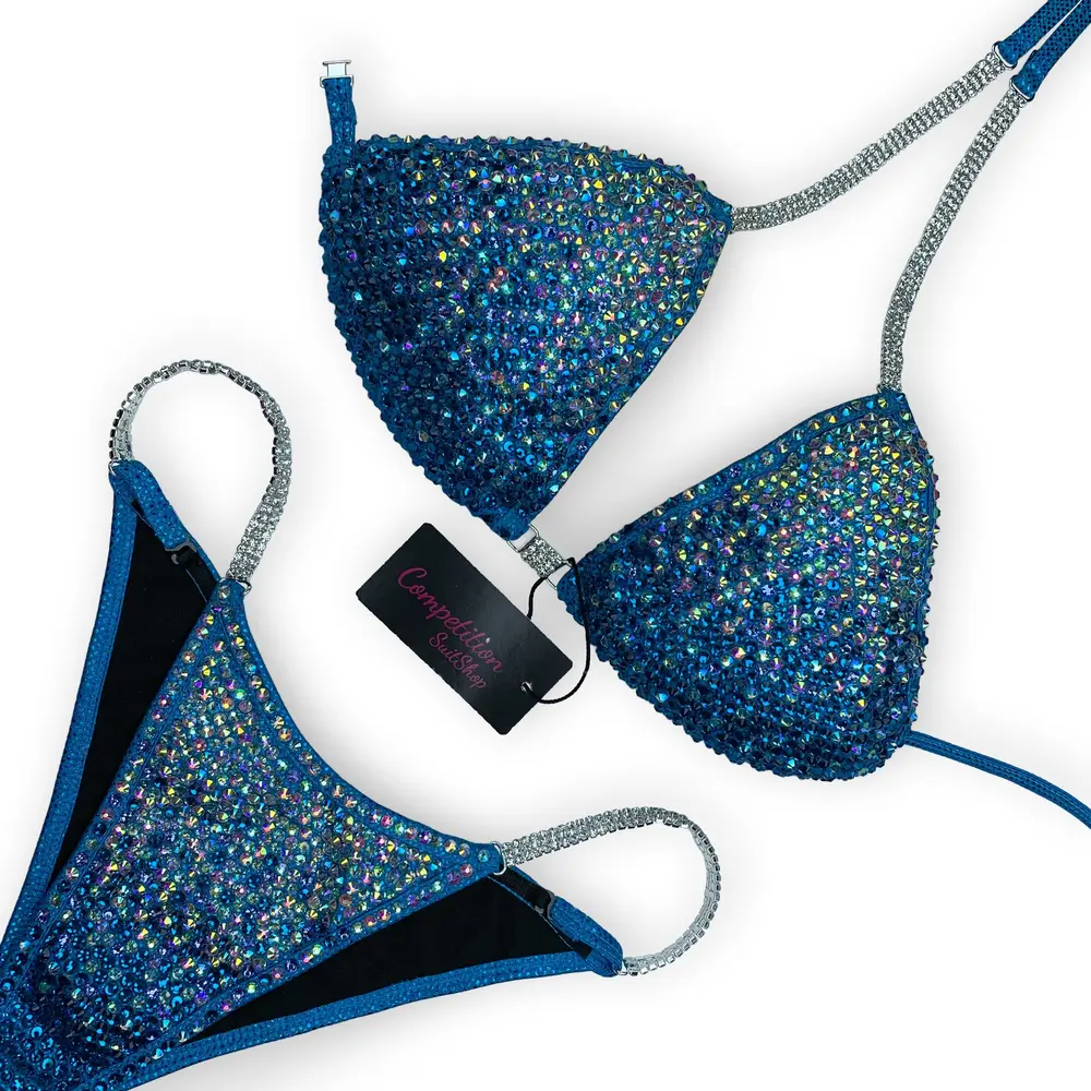 Blue Gradient Bikini Competition Suit BM173-1