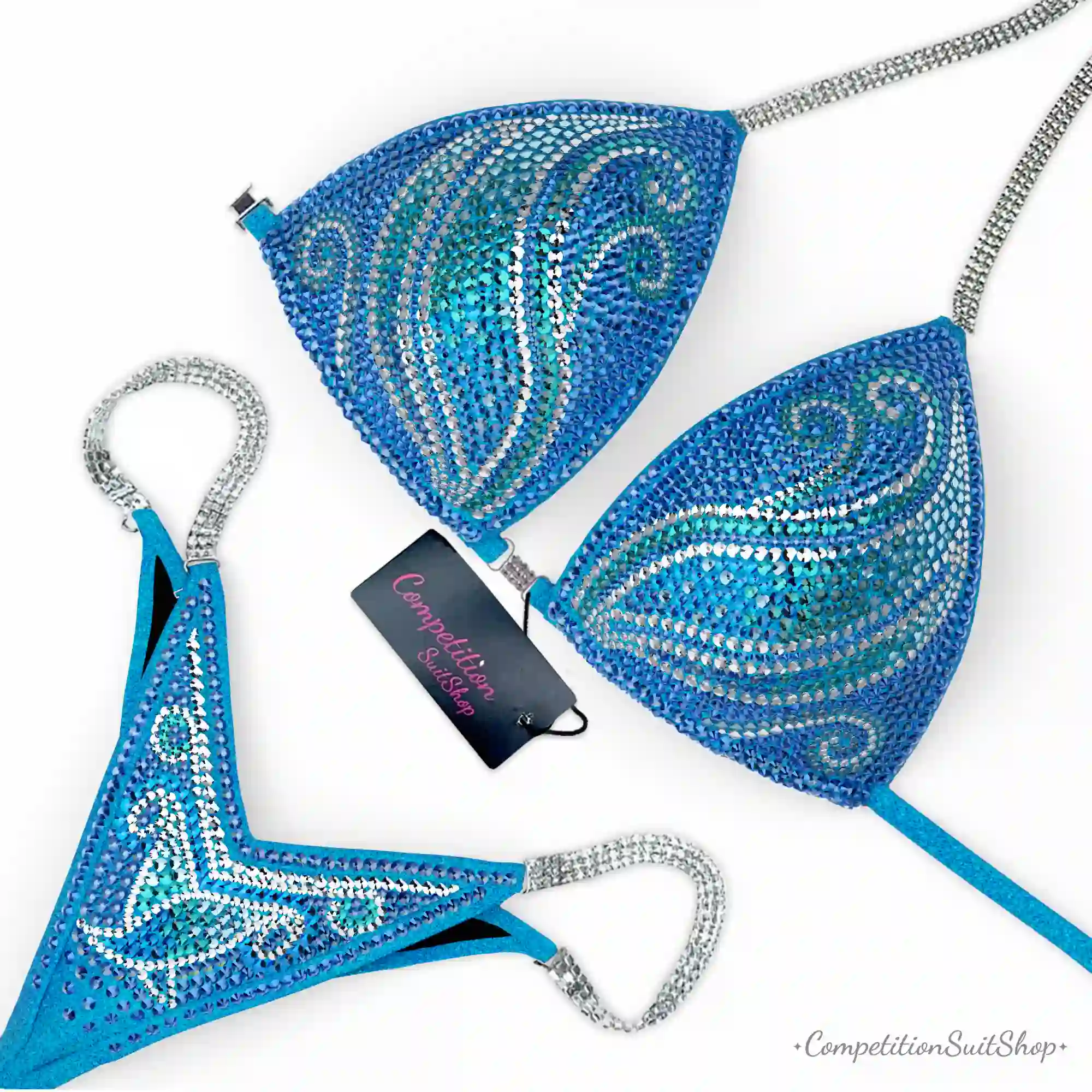 Tonal Blue Swirl Stage Bikini BM1035-5