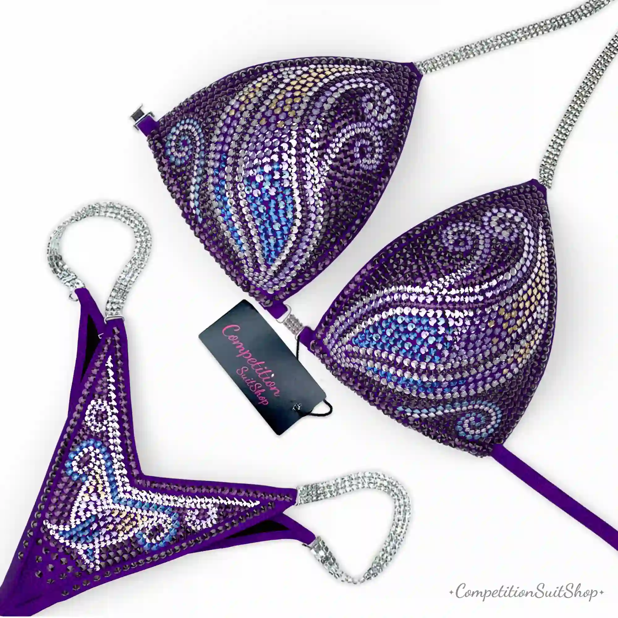 Royal Amethyst Swirl Competition Bikini BM1035-1